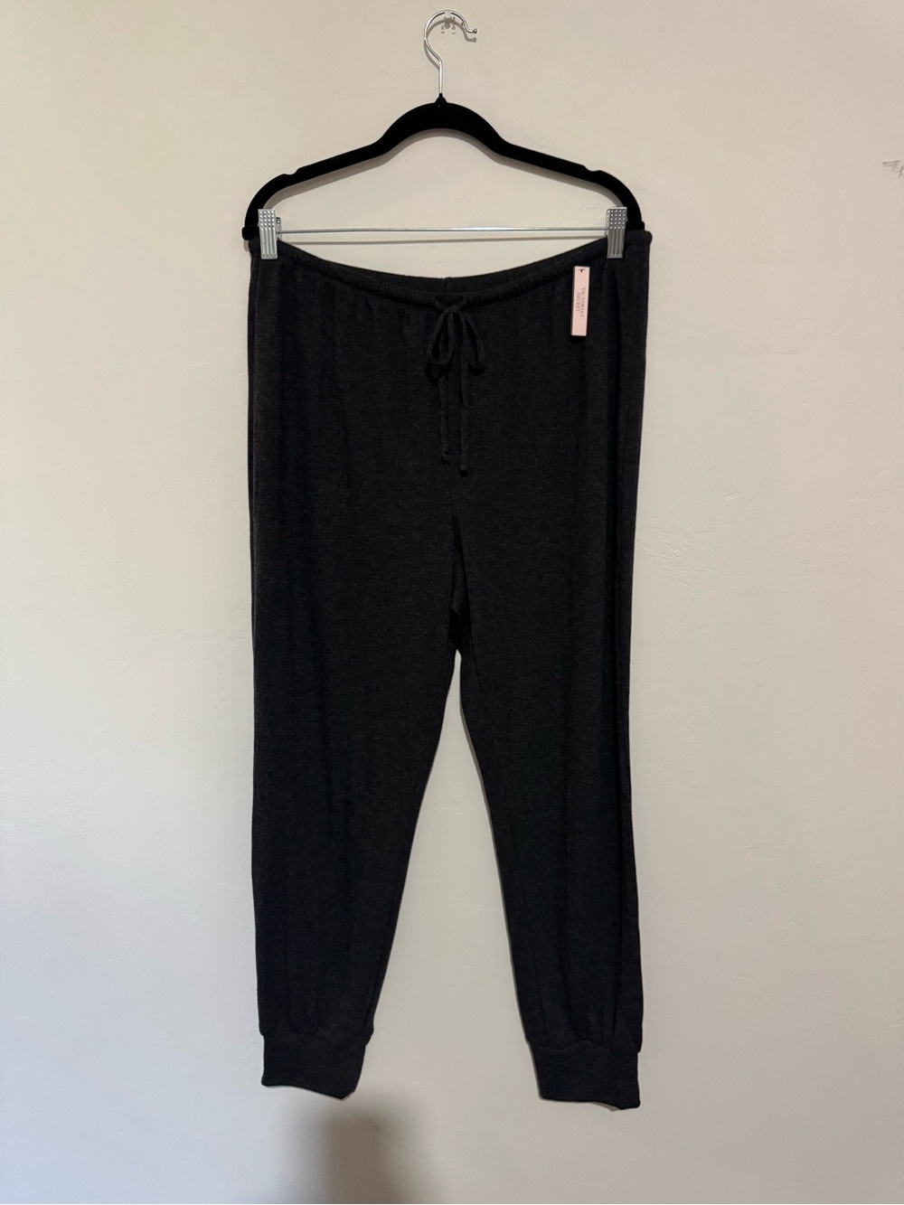 NWT Victoria's Secret Lounge Jogger Pajama Pants Gray Charcoal Large